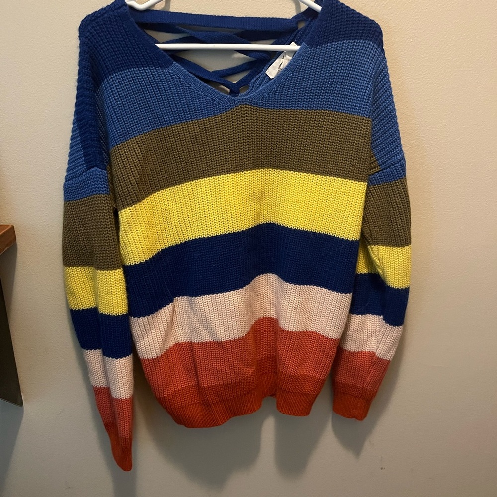 Hyped Unicorn Small Multicolor Knit Sweater